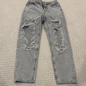 American Eagle Outfitters Light Gray Denim
